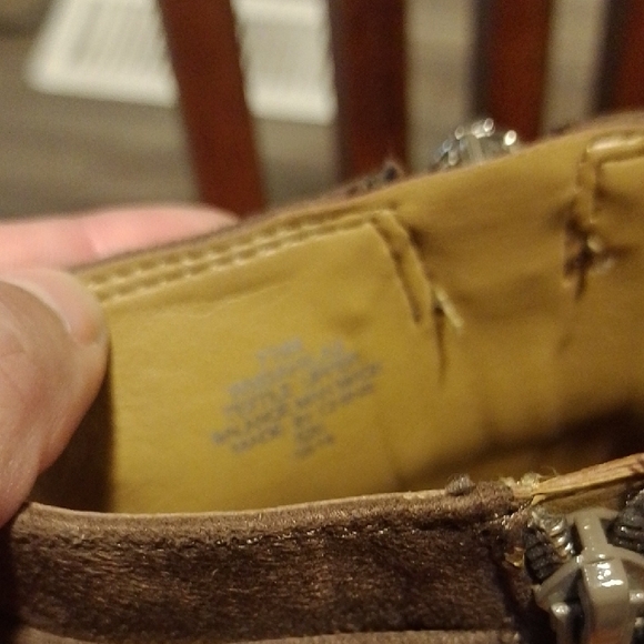 Nine West Brown Ankle Booties with Decorative Straps - Picture 8 of 9